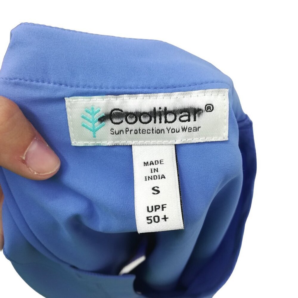 Coolibar Sun Protection UPF 50+ Blue Dress Coverup Size S Bell Sleeve Shift - Picture 14 of 15